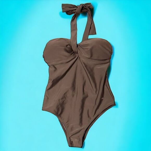 Agua Doce Other - Agua Doce one piece chocolate tie neck swimsuit new with tags M.
